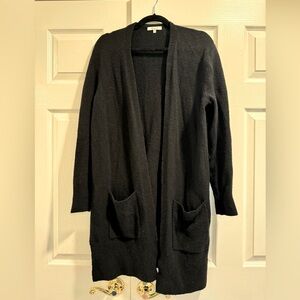 Madewell Kent long cardigan sweater black size small